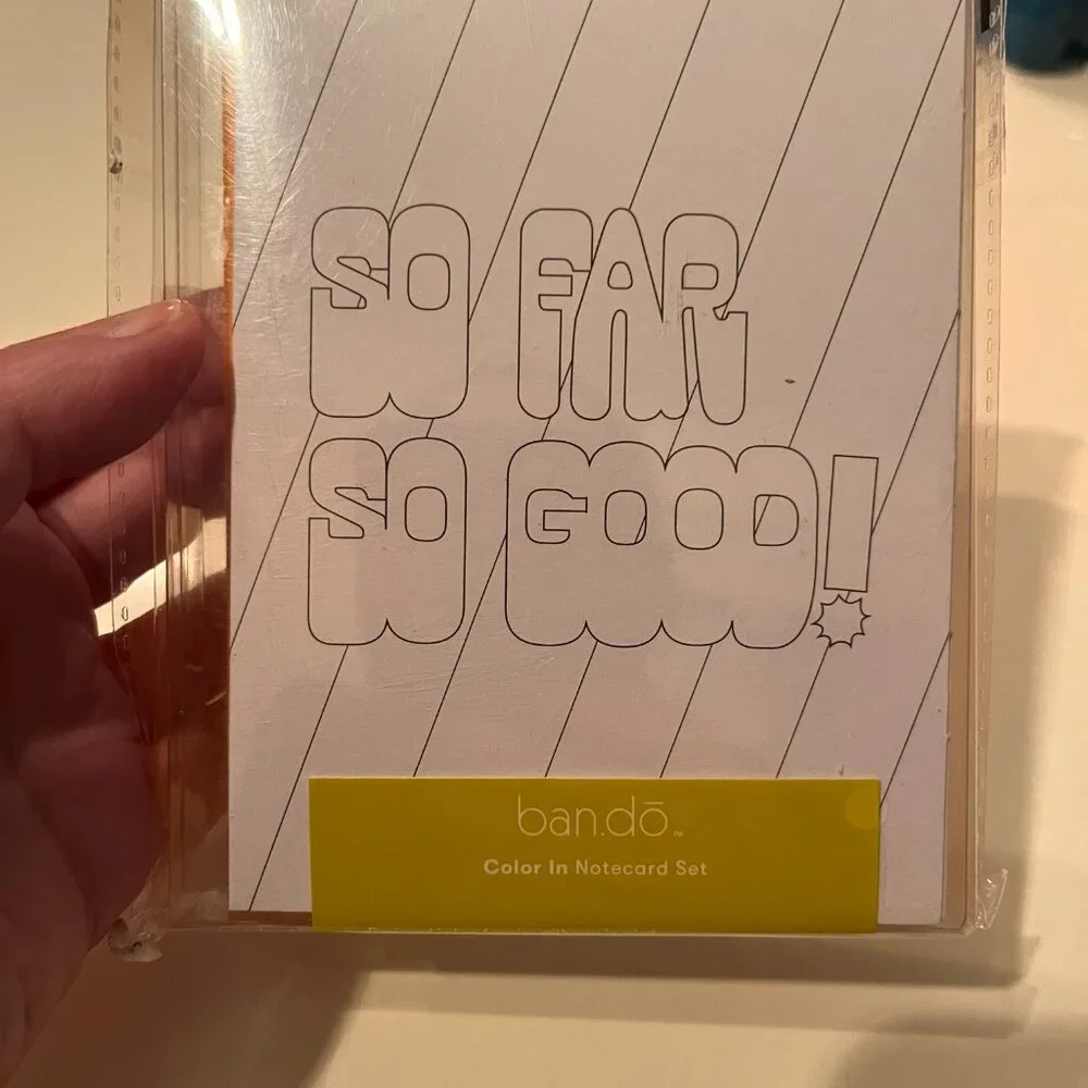 Color In Notecard Set by Bando (2 packages / 10‎ cards per pack / new)
